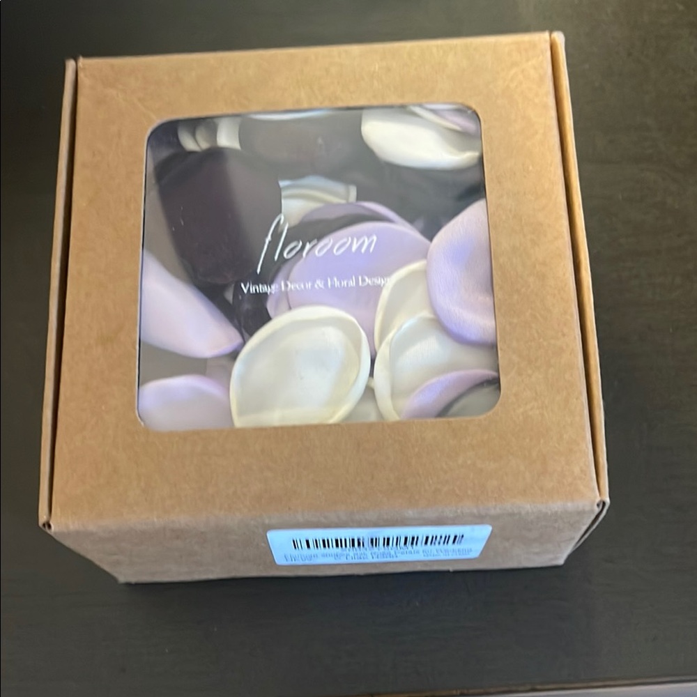 Brand new purple and white silk flower petals